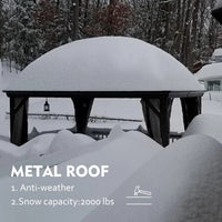 10-Ft X 10-Ft Caesar Gray Gazebo with Hardtop Roof (Screen Included)